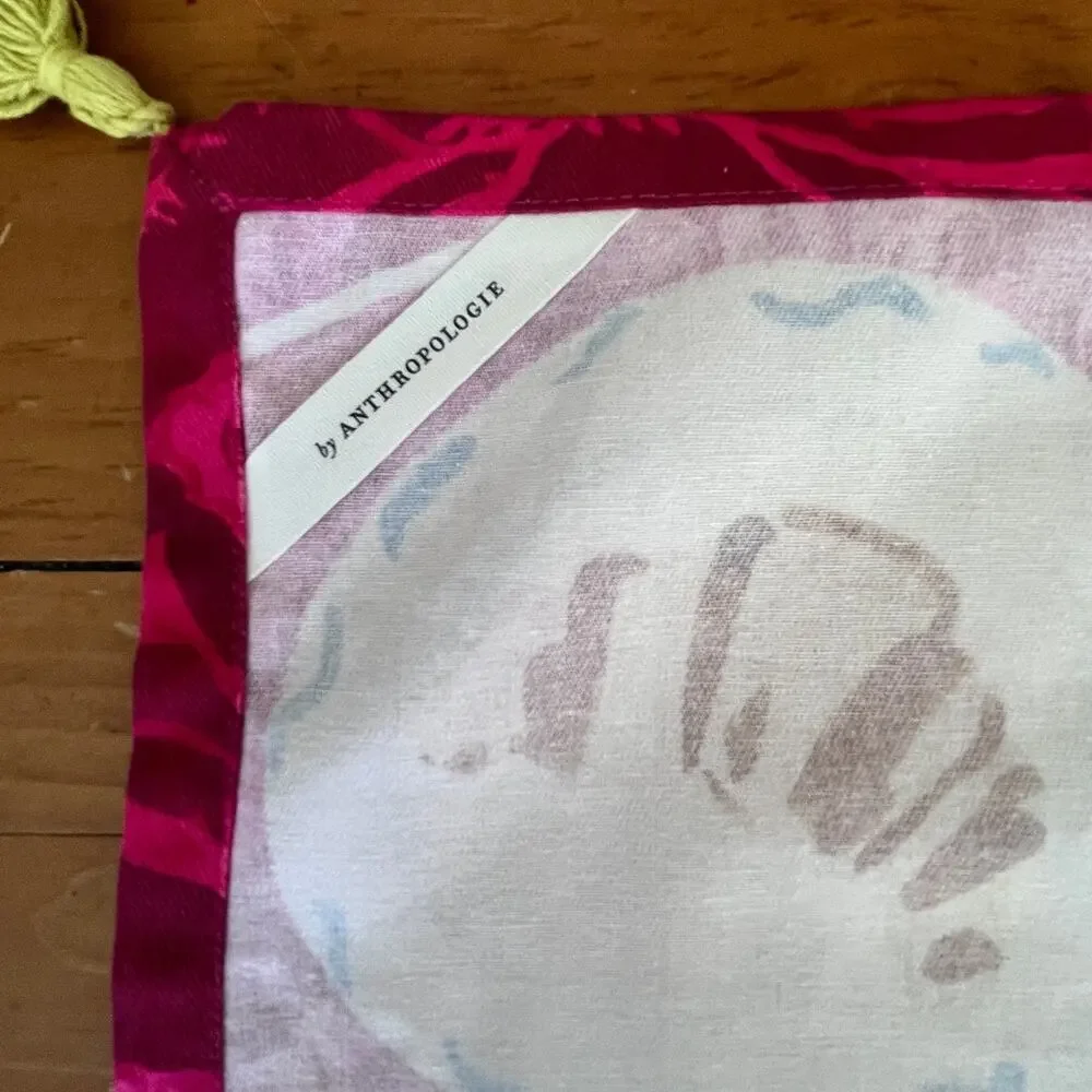 Anthropologie Gather Cotton Kitchen Towel Colorful Whimsical Thanksgiving NWT